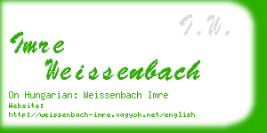 imre weissenbach business card